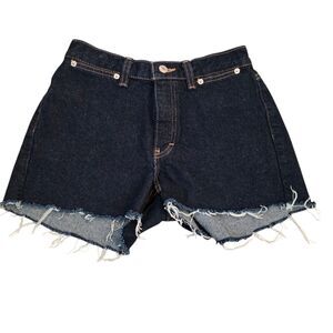 Tommy Hilfiger 90s Y2K High Rise Denim Shorts Women’s Size 2 Dark Wash Cut Off